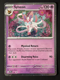 Pokemon TCG: Sylveon Cosmos Holo Promo 172 With 🌀SWIRL🌀 2025 - Image 2