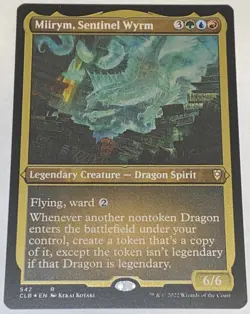 Miirym, Sentinel Wyrm 542 ETCHED FOIL Commander Legends Baldur's Gate UNPLAYED - Image 1