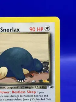 Pokemon Rocket's Snorlax 33/132 Team Rocket Rare Regular 90 HP English 2000 WOTC - Image 3