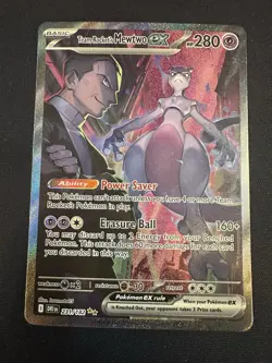 Pokemon TCG Team Rockets Mewtwo EX Special Illustration Destined Rivals - Image 1