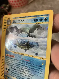 Blastoise 4/165 Expedition 2002 Holo e-Series Pokemon TCG HAND SWIRL 🌀 - Image 2