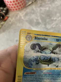 Blastoise 4/165 Expedition 2002 Holo e-Series Pokemon TCG HAND SWIRL 🌀 - Image 4