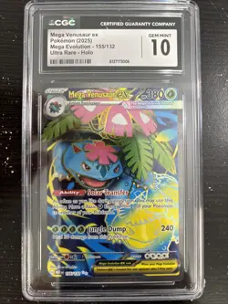 Mega Venusaur EX *CGC 10* Ultra Rare *Mega Evolution* #155 *2025* Pokemon - Image 1