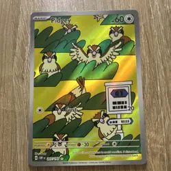 Pokemon Pidgey Illustration Rare Full Art Holo SV03 Obsidian Flames 207/197 - Image 1