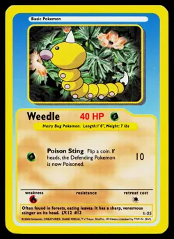 Weedle #h05 Pokemon Funskool Near Mint or Better - Image 1