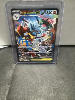 Pokemon Mega Lucario EX 340 HP Special Illustration Rare Holo Me01 179/132 - Image 1