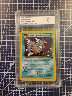 2000 POKEMON TEAM ROCKET PRERELEASE Dark Gyarados 8/82 HOLO FOIL RARE 9 MINT - Image 3