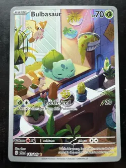 Pokemon Stellar Crown Bulbasaur 143/142 Illustration Rare IR (NM) - Image 1
