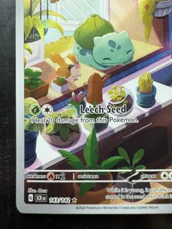 Pokemon Stellar Crown Bulbasaur 143/142 Illustration Rare IR (NM) - Image 4