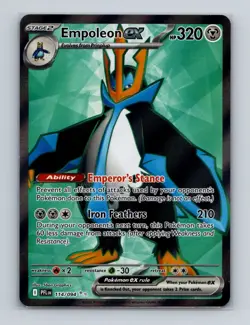 Empoleon ex 114 2025 Pokemon Phantasmal Flames Ultra Rare Card NM+ (a) - Image 1
