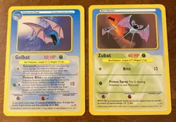 2004 Funskool Pokemon Zubat & Golbat Nintendo Game Freak India Cards NM LOT - Image 1