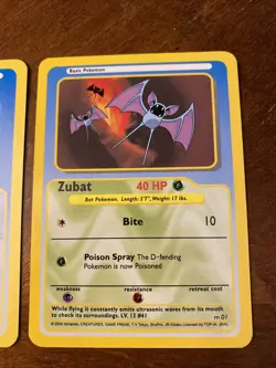 2004 Funskool Pokemon Zubat & Golbat Nintendo Game Freak India Cards NM LOT - Image 3
