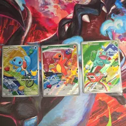 Pokemon 30th Anniversary Promo Cards Lot - Squirtle, Charmander, Bulbasaur 37-39 - Image 1