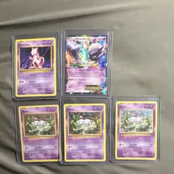 Pokemon TCG 5 Holo & Regular Basic EX Card Lot - Mewtwo, Mew, Mewtwo EX English - Image 2