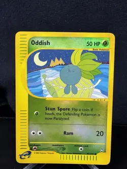 Oddish 97/147 Aquapolis 2002 Reverse Holo e-Series Pokemon Card TCG - Image 2