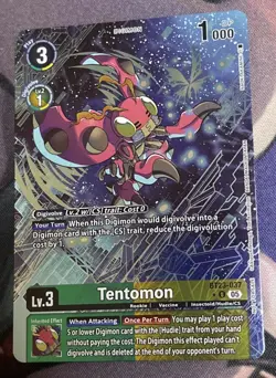 Digimon Card Game Box Promotion Card Tentomon BT23-037 U* Alt Art Foil - Image 1