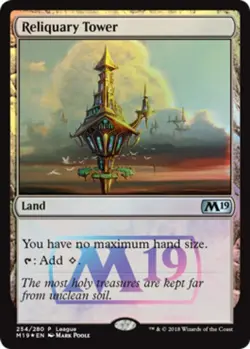 MTG Reliquary Tower - Foil - Magic League Promo, Light Play, English Promo: Leag - Image 1