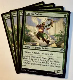 DRAGON SNIPER X4 Tarkir: Dragonstorm TDM Magic MTG Playset NM - Image 1