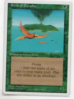 MTG: Fourth Edition: Birds of Paradise: Lightly Played Condition - Image 1