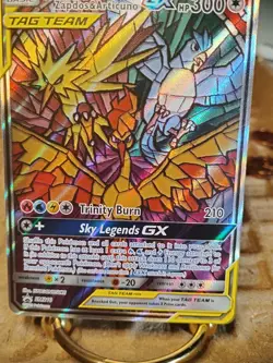Pokemon Moltres Zapdos Articuno GX Full Art TAG TEAM Promo Holo SM210 300HP 🔥 - Image 5