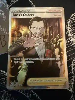 Boss’s Orders 189/192 Full Art Holo Rare Rebel Clash - Pokemon TCG Giovanni B - Image 1