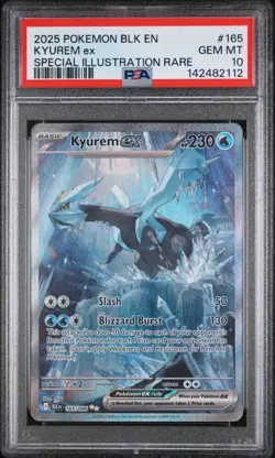 Pokemon Black Bolt Kyurem ex 165 PSA 10 - Image 1