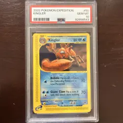 2002 Pokemon Expedition #50 Kingler PSA 10 GEM MINT - Image 1