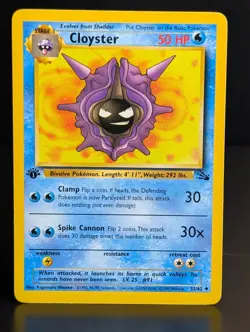 CLOYSTER 32/62 1999 FOSSIL SET POKEMON CARD 1st EDITION - Image 1