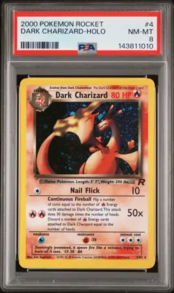 2000 Pokemon Rocket Dark Charizard Holo PSA 8 NM-MT #4 - Image 1