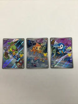 POKEMON FIRST PARTNER TURTWIG CHIMCHAR PIPLUP PROMOS FULL SET - Image 1