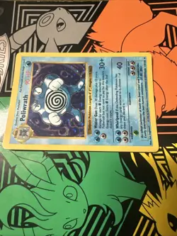 Pokemon TCG Poliwrath Base Set Shadowless 13/102 Holo Rare 90HP - LP - Image 4