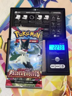 Heavy 22.73g Pokemon Sealed Paldea Evolved Booster Pack - Image 1