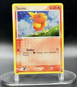 Torchic 017 Black Star Promo Pokemon Nintendo Promos Vintage Holo Swirl LP/NM - Image 2