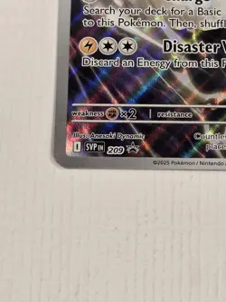 Thundurus 209 BLACK STAR PROMO NM Sv: Black Bolt Pokemon TCG Full Art HOLO - Image 3