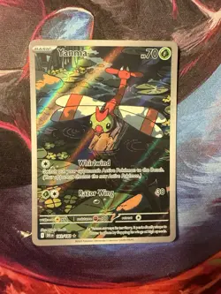 Pokemon Destined Rivals Yanma 183/182 Illustration Rare NM 183/182 - Image 1