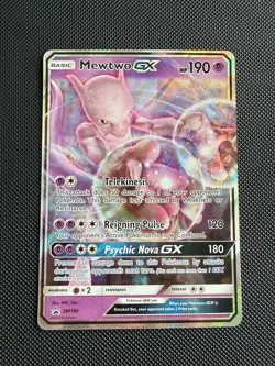 Pokemon Mewtwo GX - SM196 Holo Sun & Moon Detective Pikachu Movie Promo 2016 NM - Image 1