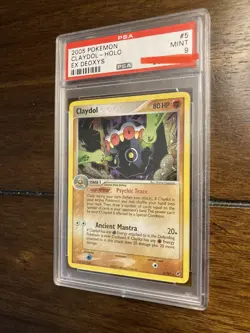2005 pokemon claydol -holo ex deoxys psa 9 - Image 1
