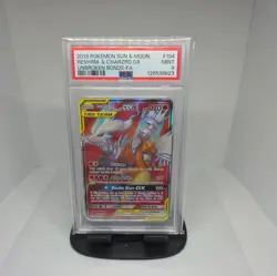 Pokemon Reshiram & Charizard GX Full Art Ultra Rare Unbroken Bonds 194/214 Psa 9 - Image 1