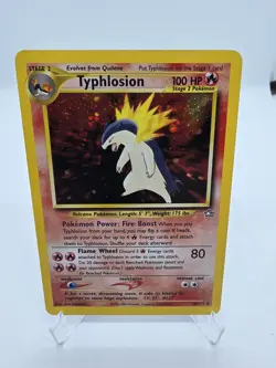 Typhlosion 18/111 Neo Genesis Holo Rare Pokemon TCG 2000 LP Borderline NM - Image 1