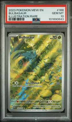 Pokemon 2023 Bulbasaur 166/165 Full Art IR Scarlet & Violet 151 GEM MINT PSA 10 - Image 1
