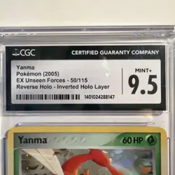 2005 Pokemon Yanma EX Unseen Forces 50/115 Reverse Holo CGC 9.5 - Image 4