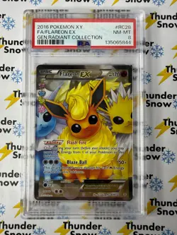 Flareon ex #RC28 Generations Radiant Collection 2016 Pokemon XY PSA 8 - Image 1