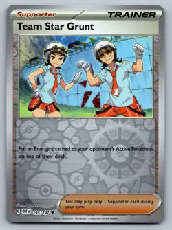 Pokemon TCG SV01: Scarlet & Violet Base Set Team Star Grunt 195/198 Reverse Holo - Image 1