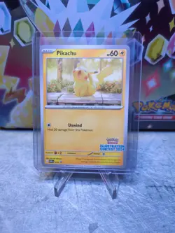 Pikachu 214 Promo Card - 2024 Pokemon Illustration Contest SVP Black Star TCG - Image 1