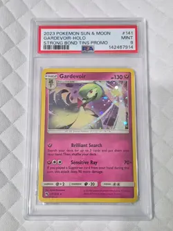 2023 Pokemon Sun & Moon Gardevoir Holo Strong Bond Tins Promo #141 PSA 9 - Image 1