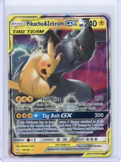 Pikachu & Zekrom GX 33/181 Tag Team - Near Mint - SM Promo - Pokemon Card - Image 1