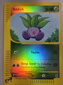 Pokemon Base Set Expedition #122/165 Reverse Holo ODDISH --never played-- - Image 1