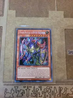 YUGIOH TOON BLACK LUSTER SOLDIER BLCR-EN065 SECRET 1ST ED NM - Image 1