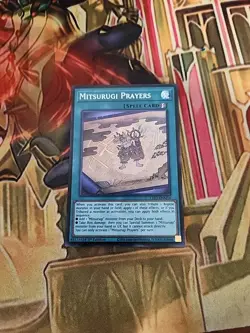 Mitsurugi Prayers (Secret Rare) L26D-ENM14 1ST ED NM Yugioh - Image 1