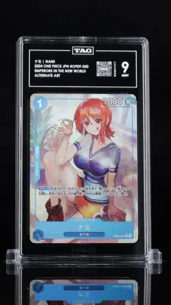 TAG 9 MINT JAPANESE ONE PIECE 2024 NAMI OP09-050 ALTERNATE ART NR6 - Image 1